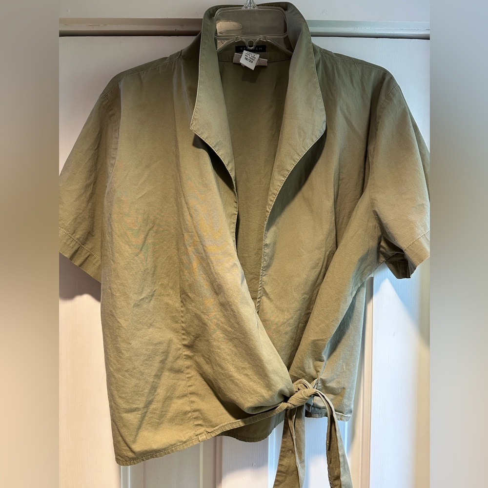 Avenue Wrap Short Sleeve Blouse